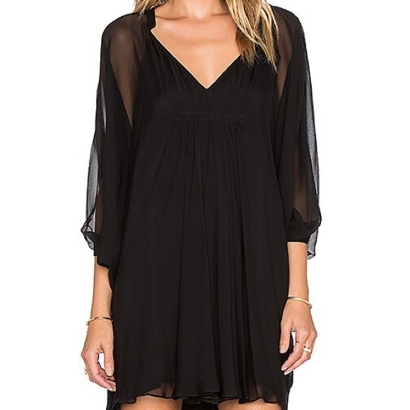 DVF Fleurette Silk Dress Black - Picture 3 of 8